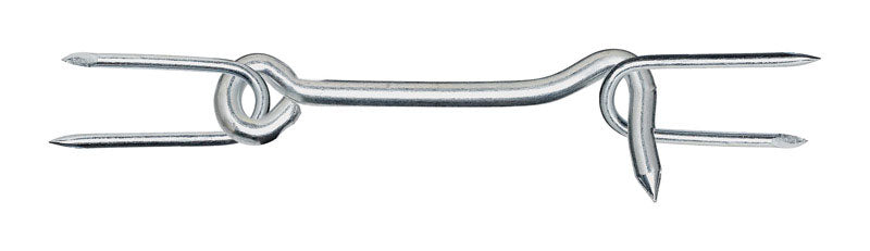 National Hardware 5 in. L Zinc-Plated Silver Steel Gate Hook w/Staples