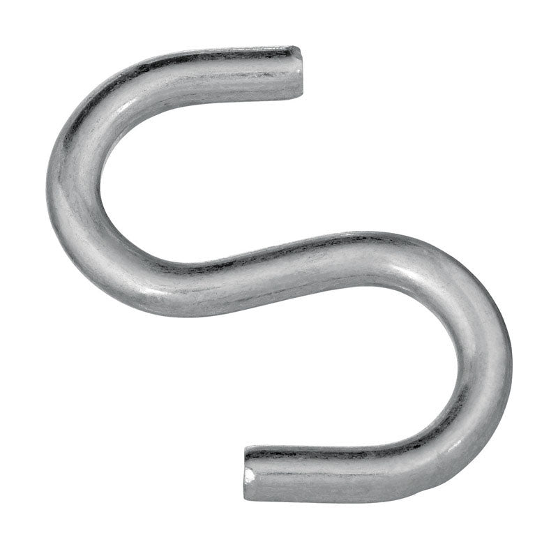 National Hardware Large Zinc-Plated Silver Steel 3 in. L Open S-Hook