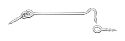 National Hardware Large Zinc-Plated Silver Steel 6 in. L Hook and Eye