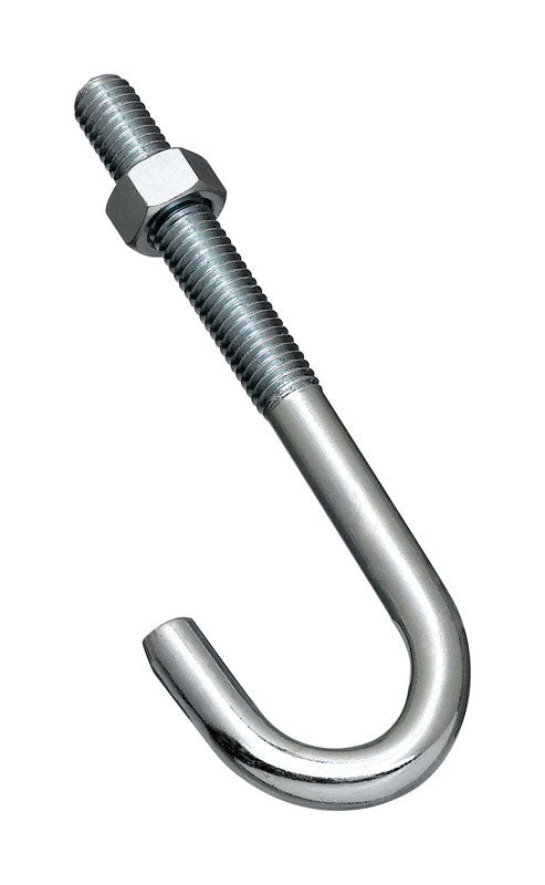 National Hardware Zinc-Plated Silver Steel 6 in. L J-Bolt
