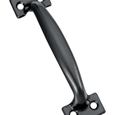 National Hardware 6-1/2 in. L Black Steel Door Pull