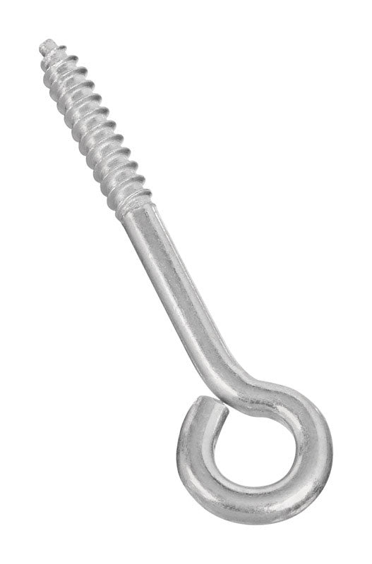 National Hardware 3.75 in. L Zinc-Plated Silver Steel Lag Screw Eye