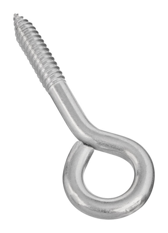 National Hardware 5.25 in. L Zinc-Plated Silver Steel Lag Screw Eye