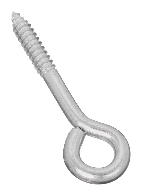 National Hardware 4 in. L Zinc-Plated Silver Steel Lag Screw Eye