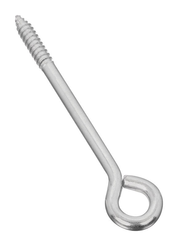 National Hardware 6 in. L Zinc-Plated Silver Steel Lag Screw Eye