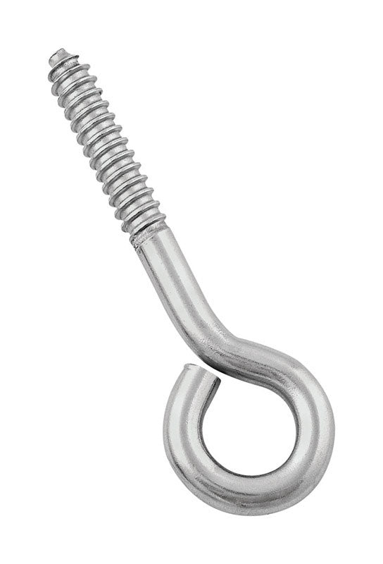 National Hardware 4.5 in. L Silver Stainless Steel Lag Screw Eye