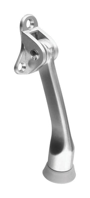 National Hardware Zinc w/Rubber Tip Satin Chrome Silver Kick-Down Door Holder Mounts to door .75 in.