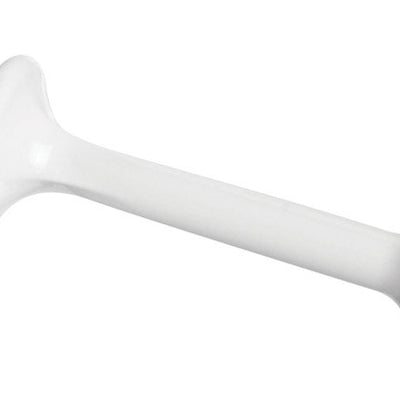 National Hardware 3 in. L Zinc w/Rubber Tip White Rigid Door Stop Mounts to wall .75 in.