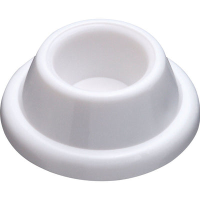 National Hardware Plastic White Wall Door Stop Mounts to wall 1.9 in.