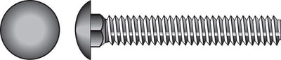 HILLMAN 3/8 in. X 3-1/2 in. L Zinc-Plated Steel Carriage Bolt