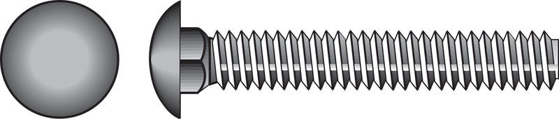 HILLMAN 3/8 in. X 6-1/2 in. L Zinc-Plated Steel Carriage Bolt