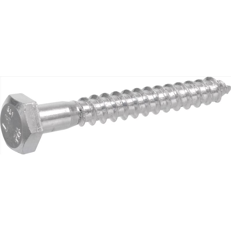 HILLMAN 5/16 in. X 1-1/2 in. L Hex Zinc-Plated Steel Lag Screw 100 pk