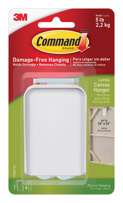 3M Command Plastic Coated White Canvas Picture Hanger 5 lb