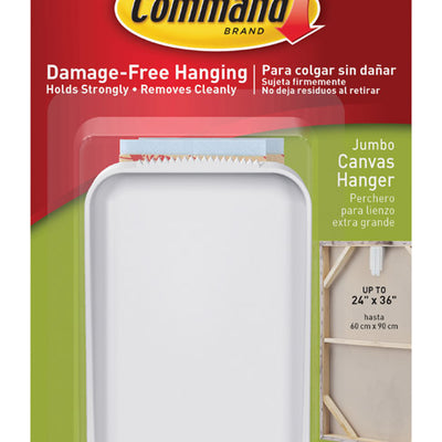 3M Command Plastic Coated White Canvas Picture Hanger 5 lb