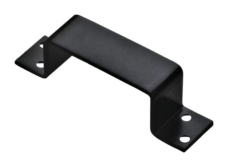 National Hardware 1.5 in. L Gloss Black Hot Rolled Steel Closed Bar Holder