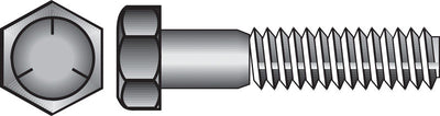 HILLMAN 1/4 in. D X 1-1/2 in. L Heat Treated Zinc Steel Hex Head Cap Screw 100 pk