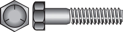 HILLMAN 5/16 in. D X 1/2 in. L Heat Treated Zinc Steel Hex Head Cap Screw 100 pk