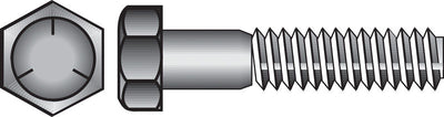 HILLMAN 5/16 in. D X 3-1/2 in. L Heat Treated Zinc Steel Hex Head Cap Screw 50 pk