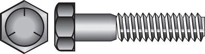 HILLMAN 3/8 in. D X 3/4 in. L Heat Treated Zinc Steel Hex Head Cap Screw 100 pk
