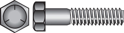 HILLMAN 7/16 in. D X 1 in. L Heat Treated Zinc Steel Hex Head Cap Screw 50 pk