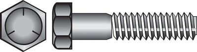 HILLMAN 7/16 in. D X 3 in. L Heat Treated Zinc Steel Hex Head Cap Screw 25 pk