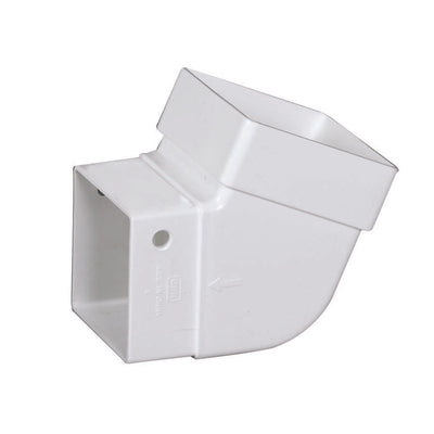 Amerimax 3.88 in. H X 3.63 in. W X 3.63 in. L White Vinyl U Downspout Elbow
