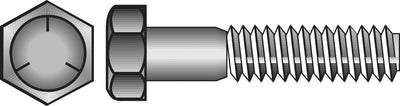HILLMAN 7/16 in. D X 5 in. L Heat Treated Zinc Steel Hex Head Cap Screw 50 pk