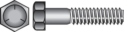 HILLMAN 1/2 in. D X 6 in. L Heat Treated Zinc Steel Hex Head Cap Screw 25 pk
