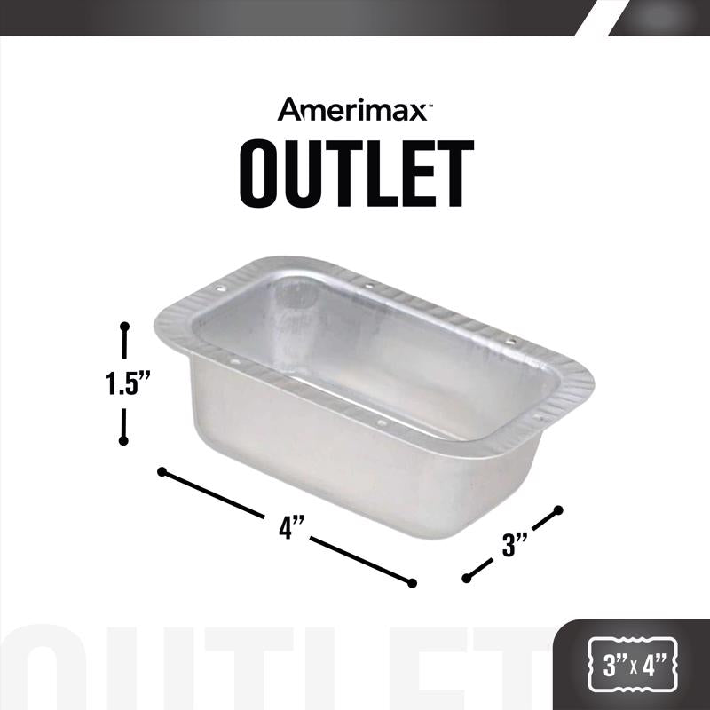 Amerimax 1.5 in. H X 4.75 in. W X 3.25 in. L Metallic Aluminum K Outlet