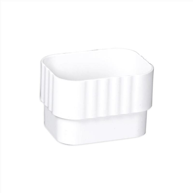 Amerimax 2 in. W X 3 in. L White Vinyl K Downspout Connector