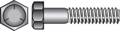 HILLMAN 5/8 in. D X 5 in. L Heat Treated Zinc Steel Hex Head Cap Screw 25 pk