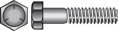 HILLMAN 5/8 in. D X 5-1/2 in. L Heat Treated Zinc Steel Hex Head Cap Screw 25 pk