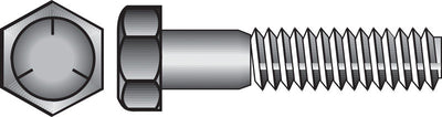 HILLMAN 5/8 in. D X 6 in. L Heat Treated Zinc Steel Hex Head Cap Screw 25 pk