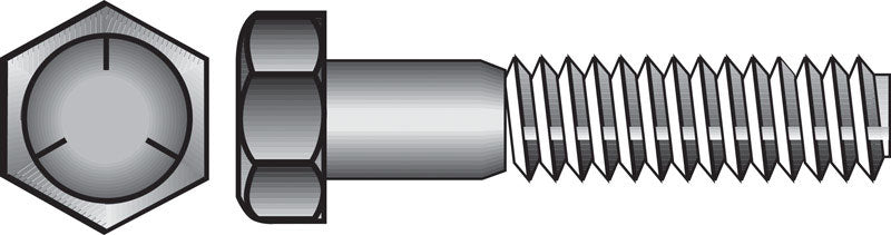 HILLMAN 3/4 in. D X 2 in. L Heat Treated Zinc Steel Hex Head Cap Screw 20 pk