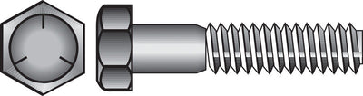 HILLMAN 3/4 in. D X 3 in. L Heat Treated Zinc Steel Hex Head Cap Screw 20 pk