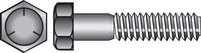 HILLMAN 3/4 in. D X 5 in. L Heat Treated Zinc Steel Hex Head Cap Screw 20 pk