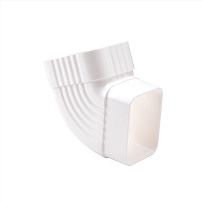 Amerimax 4 in. H X 3 in. W X 5.5 in. L White Vinyl B Gutter Elbow