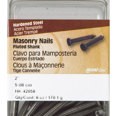HILLMAN 2 in. Masonry Steel Nail Flat Head