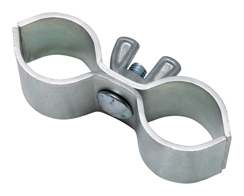 National Hardware 1.63 in. L Zinc-Plated Silver Steel Gate Pipe Clamp