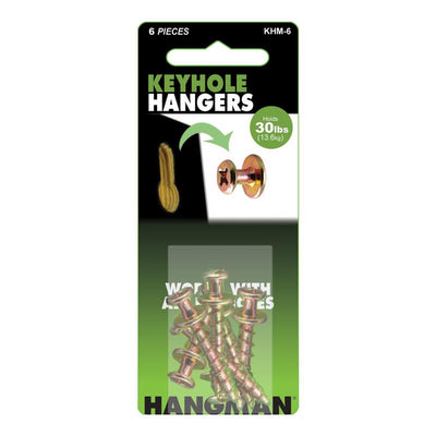 Hangman Gold Wall Hanging Kit 30 lb 6 pk