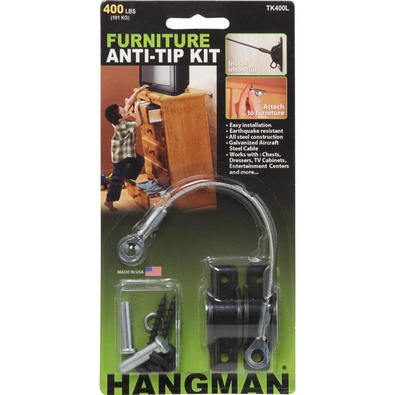 Hangman Black Furniture Anti-Tip Kit 400 lb