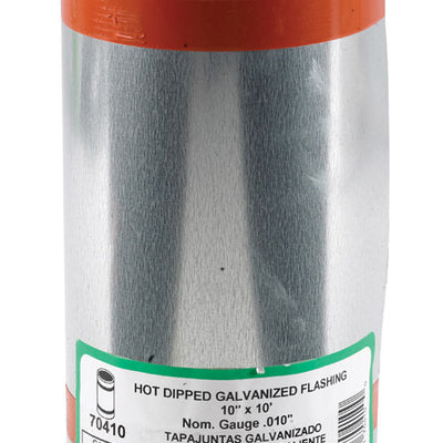 Amerimax 10 in. W X 10 ft. L Galvanized Steel Valley Flashing Silver