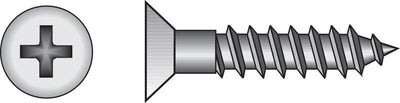 HILLMAN No. 14 Ga. X 2 in. L Phillips Zinc-Plated Coarse Wood Screws 100 pk