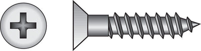 HILLMAN No. 12 Ga. X 2-1/2 in. L Phillips Zinc-Plated Coarse Wood Screws 100 pk
