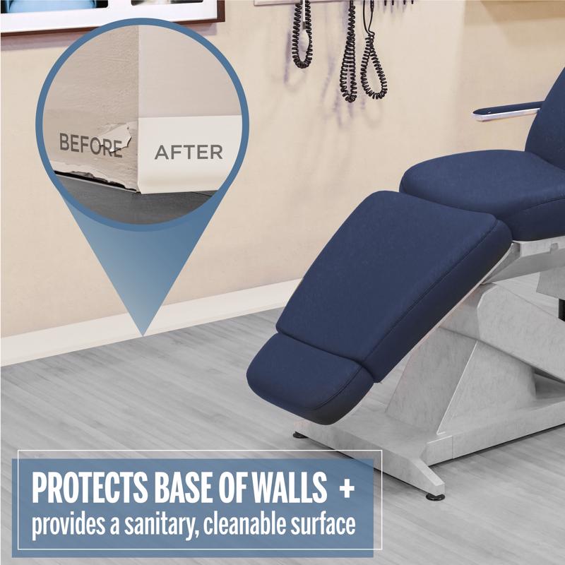M-D Building Products 4 in. H X 0.08 in. W X 20 ft. L Self-Stick Almond Vinyl Wall Base