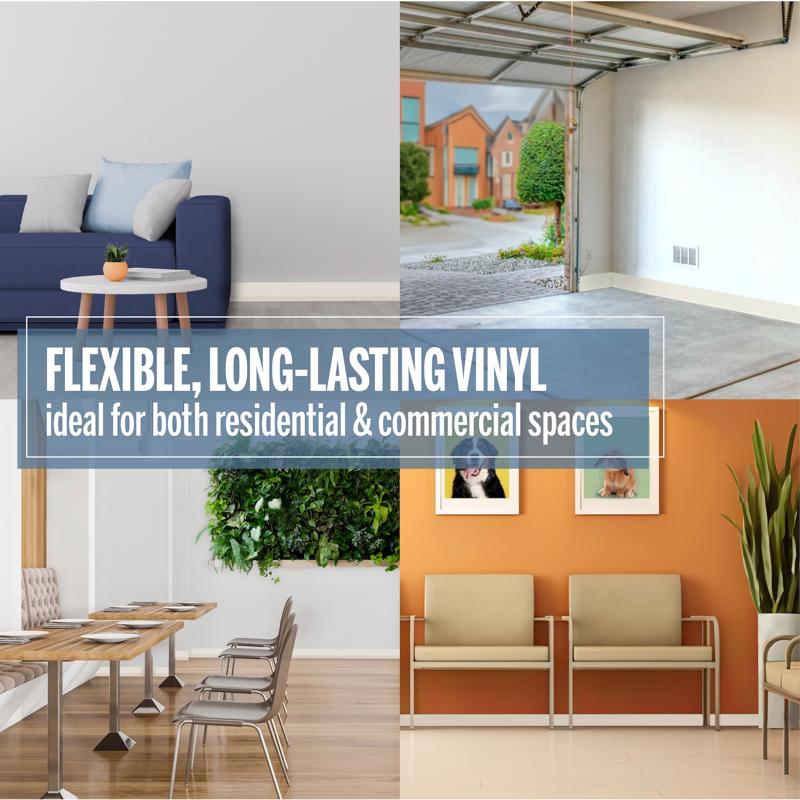 M-D Building Products 4 in. H X 0.08 in. W X 20 ft. L Self-Stick Almond Vinyl Wall Base