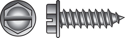 HILLMAN No. 14 Ga. X 3/4 in. L Slotted Hex Washer Head Sheet Metal Screws 100 pk