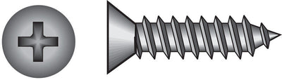 HILLMAN No. 6 Ga. X 1/2 in. L Phillips Flat Head Sheet Metal Screws 100 pk