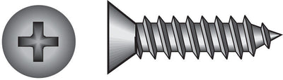 HILLMAN No. 10 Ga. X 1 in. L Phillips Flat Head Sheet Metal Screws 100 pk