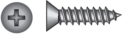HILLMAN No. 8 Ga. X 1-1/4 in. L Phillips Flat Head Sheet Metal Screws 100 pk
